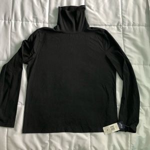 NWT Chaps Black Long Sleeve Turtleneck